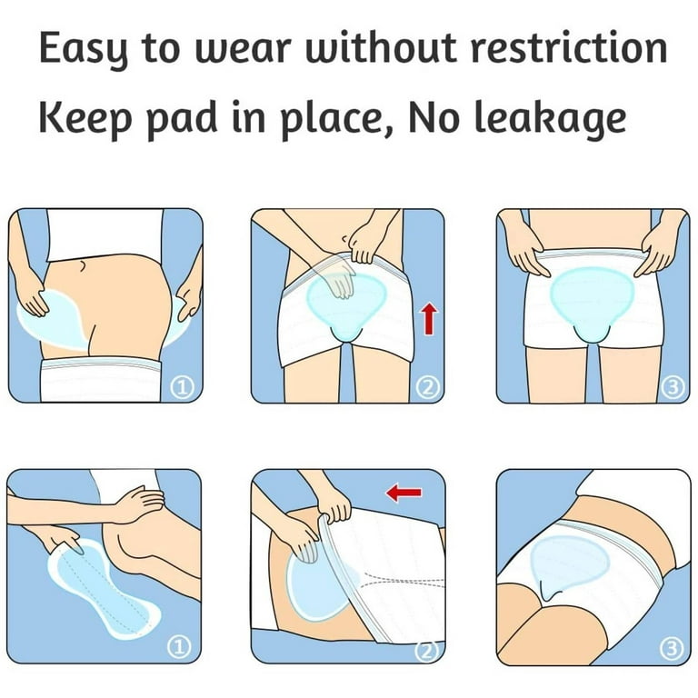 Washable Mesh Pants 4 Pack Disposable Postpartum Underwear Panties for Women  Hospital Provide Surgical Recovery,Incontinence, Maternity (L/XL(13-39 in))  : : Health, Household and Personal Care