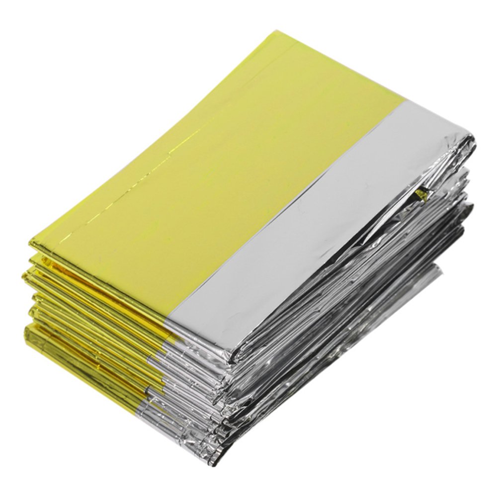 First Aid Thermal Emergency Blanket Portable Reflective Gold Silver Foil Space  Blanket for Emergency and Survival Gold Silver 130*210 - Walmart.com