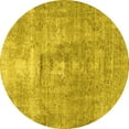 thumbnail image 1 of Ahgly Company Indoor Round Persian Yellow Traditional Area Rugs, 4' Round, 1 of 4