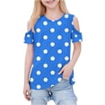 thumbnail image 1 of Zpanxa T-Shirts pour Tout-Petites Fille Imprimé Décontracté Manches Courtes Col Rond Haut Mode avec Coton 9 Ans, 1 of 7