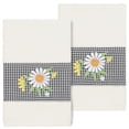 thumbnail image 2 of Linum Home Textiles 2 Pieces Texture/Embroidery Cotton Hand Towel, 30" x 16", Off-White, 2 of 3