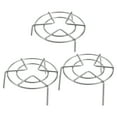 thumbnail image 1 of Soporte de vapor Uxcell 3 piezas 5.1" de diámetro, trivet de metal para cocinero, tono plateado (1.2"/2"/2.8" de alto), 1 of 6