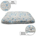 thumbnail image 3 of Nautical Pet Bed, Sea Plantation Seahorses Fish Shells and Corals Monochrome Illustration, Resistant Pad for Dogs and Cats Cushion with Removable Cover, 24" x 39", Eggshell Sky Blue, by Ambesonne, 3 of 4