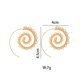 thumbnail image 2 of Pendientes de mujer Qarigey joyería de moda pendientes de compromiso con aro relleno de oro amarillo, 2 of 5
