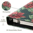 thumbnail image 3 of FORMRS 3 Ring Photo Album 4"x6" Self Adhesive Large Capacity PU Leather Cover, Red Christmas Poinsettias, 3 of 8
