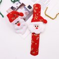 thumbnail image 4 of Pulsera de Papá Noel con diseño de muñeco de nieve y alce en 3D con estampado dorado de copos de nieve para niños, niñas y adultos, ideal como recuerdo para fiestas navideñas (estilo aleatorio)., 4 of 7
