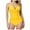 Yellow, variant on Cathalem Bathing Suit for Women Tummy Control V Neck Bathing Suits (AG,XXL)