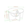 thumbnail image 6 of Minimalism Round Coffee Table Curved Leg,Home Decoration, Living Room Tables, 27 x 28 Inches, 6 of 6