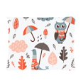 thumbnail image 1 of RYLABLUE Cute Owl In The Rain Picture Pillow Case 20x30 inches Two Sides Print, 1 of 1