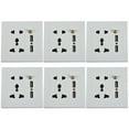 thumbnail image 1 of 6X 2.1A Dual USB Wall Charger Socket Adapter Universial Power Outlet Panel wite Switch, 1 of 7