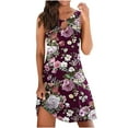 thumbnail image 2 of Dyegold Sundresses for Women Casual Summer - Beach Dresses for Women Casual Summer Sleeveless Sundress Knee Length Midi Dress Boho Floral Vacation Tank Dress, 2 of 5