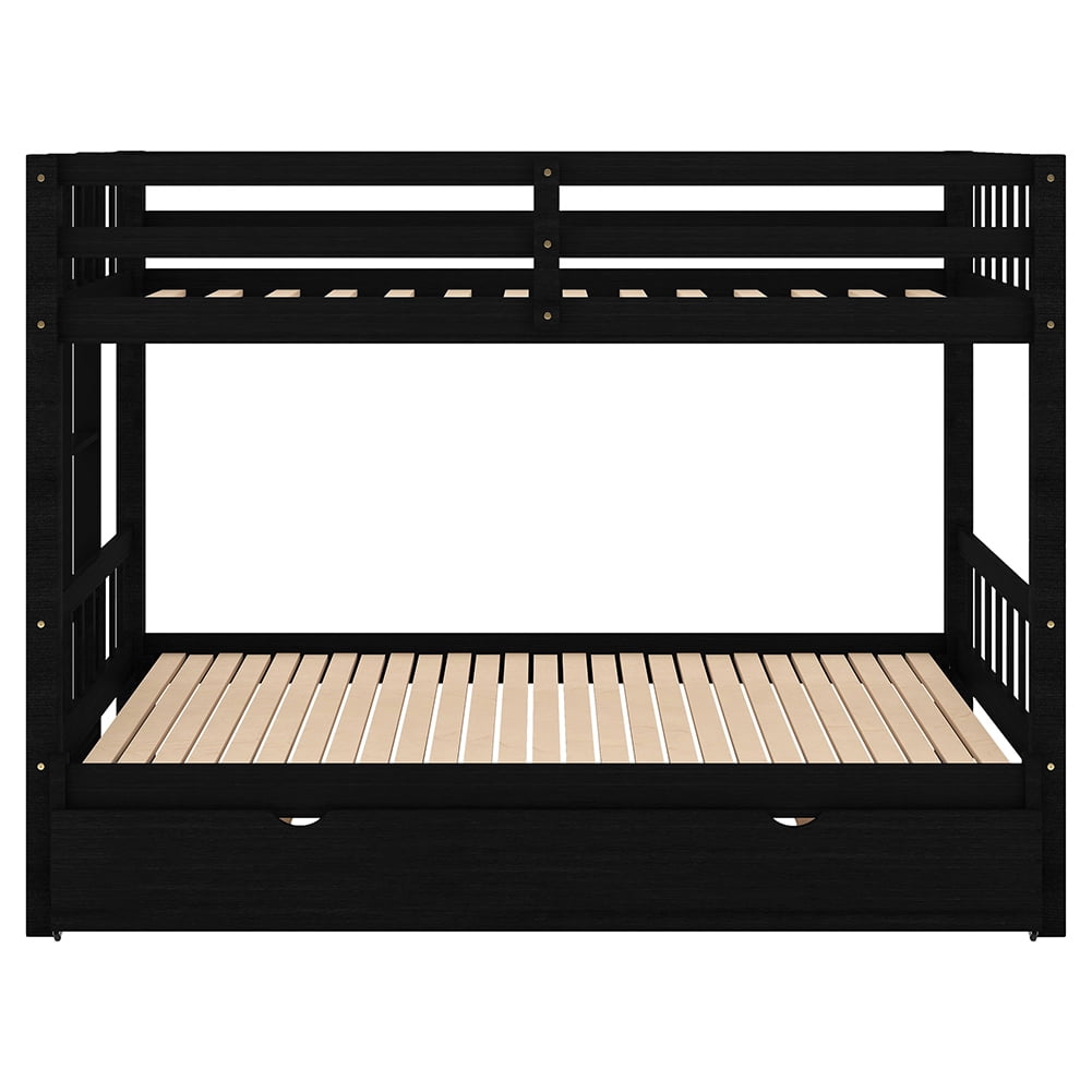 Kadyn Twin over Pull-out Bunk Bed with Trundle, 4 Beds in Compact Space, Espresso