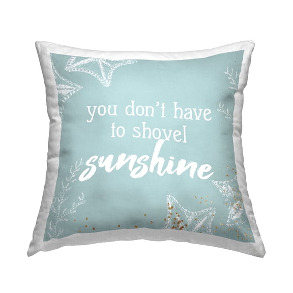 Stupell Industries Happiness Winter Snow Phrase Typography Design by Ann Bailey Throw Pillow