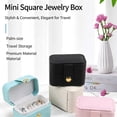 thumbnail image 4 of Mini PU Leather Travel Jewelry Box, Wedding Ring Boxes for Ceremony, Portable Ring Earring Storage Case, Small Snap Closure Jewelry Organizer, Soft Tiny Travel Jewelry Holder 1Pcs, 4 of 9