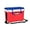 Red White and Blue, variant on Made in USA Frosted  Hyper-Light 14 Quart Hard Cooler Insulated Portable Ice Chest Box for Beach, Beverages, Camping, Fishing, Boat 30% Lighter Than Rotomolded Coolers