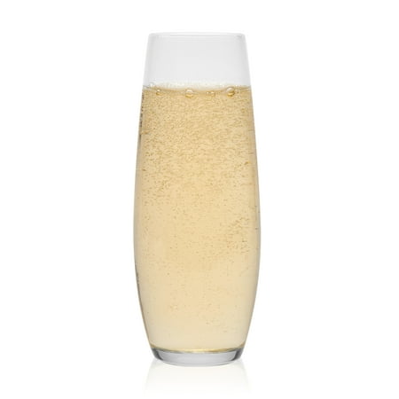 Stemless Flute Glass - Libbey Stemless Flute Glasses, Set of 6