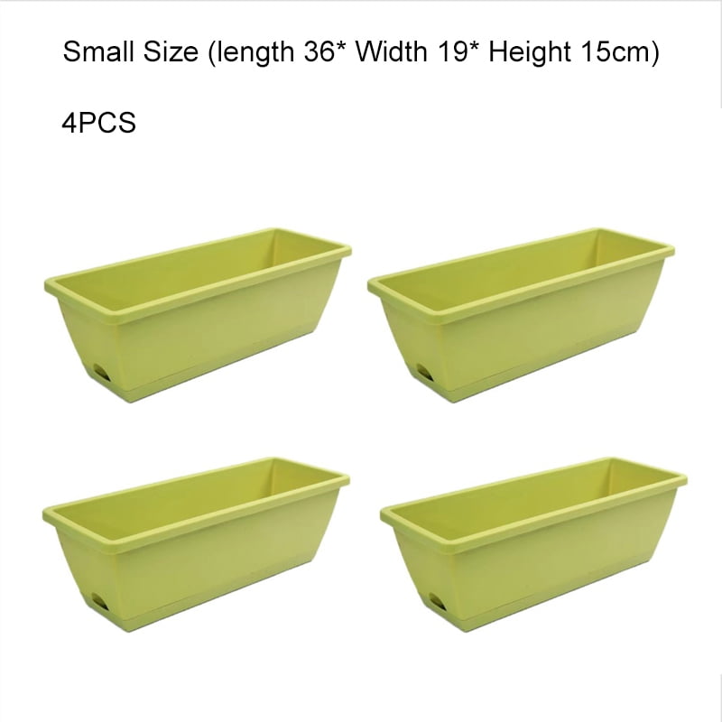 Plastic Flower Pots Family Balcony Plants Vegetables Large Rectangular