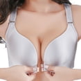 thumbnail image 2 of Women Plus Size Sexy Push Up Bra Front Closure Butterfly Backless Bralette Seamless Bras, 2 of 5