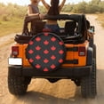 thumbnail image 3 of KAKALAD Red maple leaf pattern Spare Tire Cover Universal Vehicle Accessories Buckle Car Tools 14”in, 3 of 6