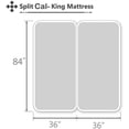 thumbnail image 2 of DNG Creations 5 Piece Split California King Adjustable Sheet Set 26 Inch Deep Pocket for Adjustable Beds 800 Threads Count ( Stripe Brick Red ), 2 of 6
