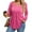 Pink, variant on Homozy Plus Size Boho Tops for Women Long Sleeve V Neck Pleated Shirts Dressy Casual Loose Fit Fall Trendy Basic Blouse Hot Pink L