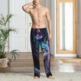 thumbnail image 5 of Vsdgher Purple Sky Wolf Print Mens Pajama Pants Sleep & Lounge Pants, PJ Bottoms With elastic waistb and Pockets, 5 of 5