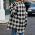 thumbnail image 5 of Jacket for Women Baeitkot Relaxed Fit Plaid Shacket Button Down Lapel Tops Lightweight Casual Outwear with Pockets, 5 of 7