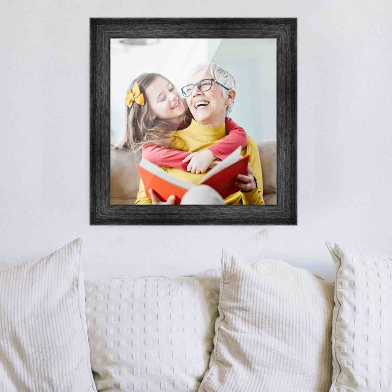 26x26 Frame Black Real Wood Picture Frame Width 1.5 inches