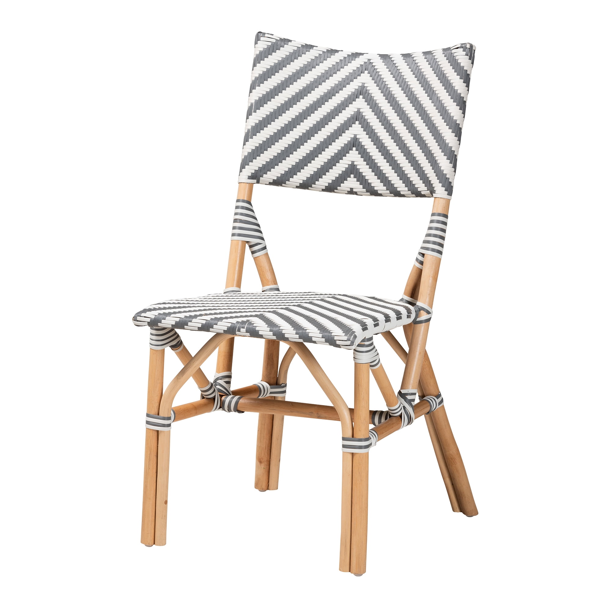 bali & pari Shai Rattan French Provincial Dining Chair, Natural Brown