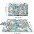 thumbnail image 2 of Awypu Easter Bunnies Easter Eggs Flowers Square Outdoor Picnic Mat 58.3x58.3in, 2 of 6