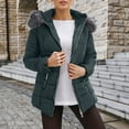 thumbnail image 2 of Zshosam Women's Plus Size Winter Windproof Warm Down Coats Waterproof Hooded Puffer Jacket(Green,XXL), 2 of 4