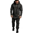 thumbnail image 1 of LAICAIW Combinaison à Capuche pour Hommes, Pyjama une Pièce à Fermeture Éclair, Combinaison de Jogging, 1 of 5