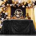 thumbnail image 4 of Mantel B-COOL con lentejuelas negras 127 x 203 cm para fiesta de boda, 4 of 9