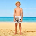 thumbnail image 4 of Pantalones cortos de playa para niños y niñas, de color liso, con estampado bonito, transpirables y con bolsillos, para verano, 4 of 9