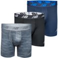 thumbnail image 1 of Calzoncillos bóxer New Balance 6 Performance Fly Front, paquete de 3, 1 of 5