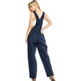thumbnail image 3 of Revolt Women's Juniors Baggy Straight Leg Twill Overalls (Fresh Navy, 16), 3 of 3