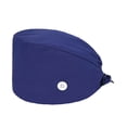 thumbnail image 1 of Sonducket Gorros de fregado, gorro transpirable de Color sólido, gorros de cuidado en forma de calabaza ajustables para salón de belleza, banda Sombreros Azul oscuro, 1 of 6