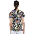 thumbnail image 3 of Dickies EDS Medical Scrubs Top for Women V-Neck DK700, XS, Dia De Los Gatos, 3 of 5