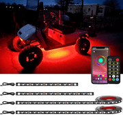 2Pcs Waterproof Led Lightbars for EZGO Yamaha Clubcart APP and Remote Control Sound Active Music Sync IP67 12V-65V Power Supply