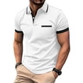 thumbnail image 2 of BVOFAR Short Sleeve Golf Shirts for Men Big and Tall Moisture Wicking Polos Shirt with Pockets Business Casual Collared T-Shirt White XXXL, 2 of 6