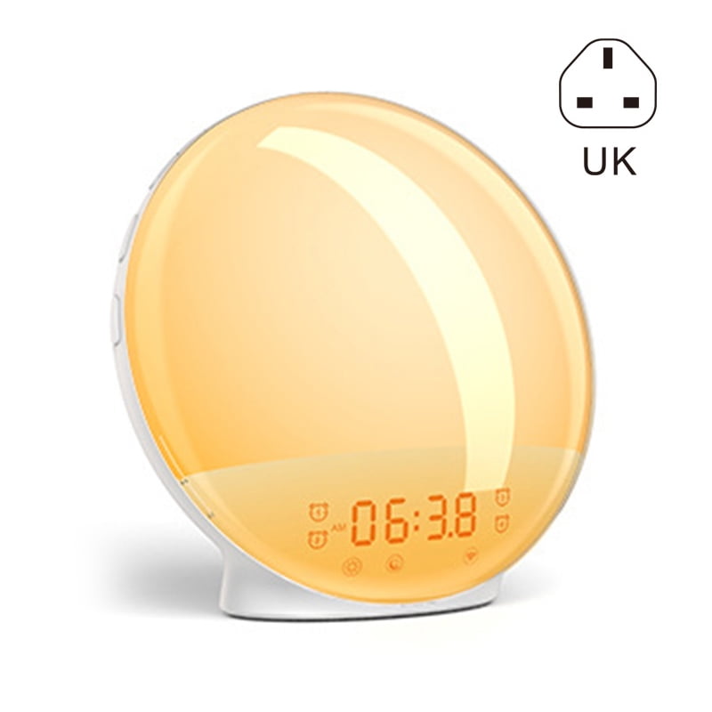Wake Up Light Sunrise Alarm Clock Dimmable Light Colorful Lights Full