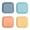 Square 4pcs, variant on Kripyery 4 Pcs Lightweight Unbreakable Plates Reusable Dishwasher Microwave Safe Dinner Plates Colorful Everyday Square Round Plates for Kitchen Camping