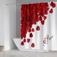 thumbnail image 2 of Valentine's Day Shower Curtain 180*180cm, Rose Shower Curtain Waterproof Polyester Shower Curtain with 12 Hooks for Christmas Decoration, Bathroom Cur, 2 of 4