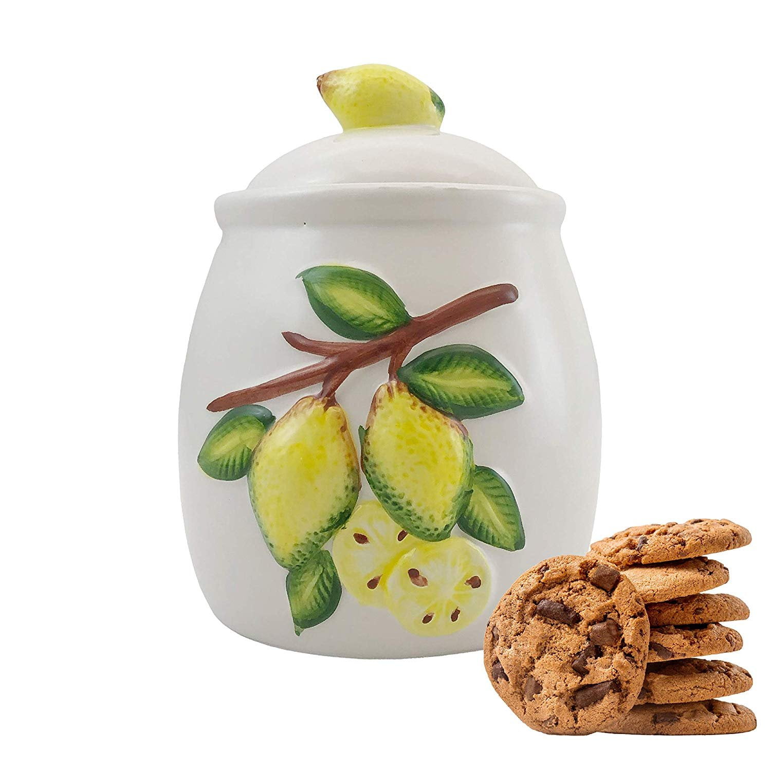 40 oz Decorative Ceramic Food Storage Container for Kitchen Countertops