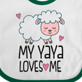 thumbnail image 4 of Inktastic My Yaya Loves Me Baby Grandchild Lamb Girls Baby Bib, 4 of 4