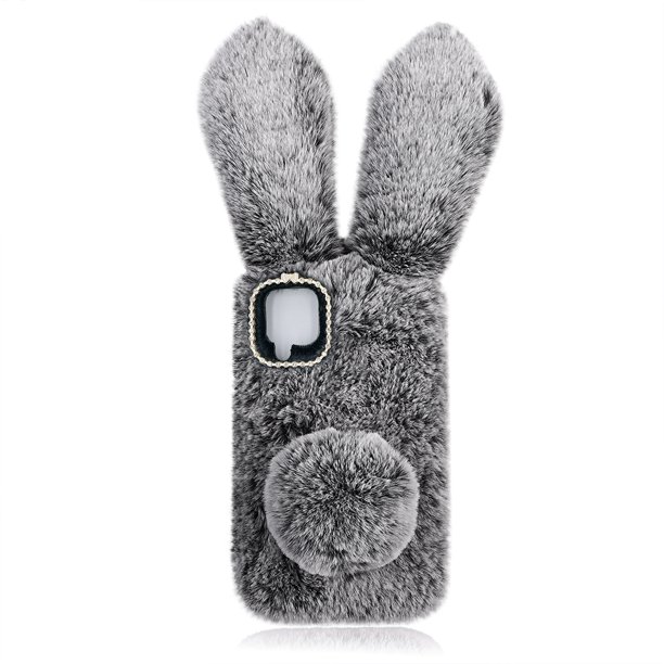 KAKOWELY Funda de teléfono de conejo de peluche, encantadora y suave, compatible con A42 5G