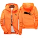 thumbnail image 3 of Primavera otoño hombres de gran tamaño protector solar rompevientos impreso chaqueta con capucha simplicidad moda adecuada para montañismo Camping, 3 of 5