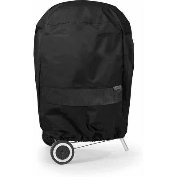 Covermates Charcoal Kettle Grill Cover - Weather Resistant Outdoor Cover, Extra Large Water-Resistant Covers for Outside Smoker, Elite 300D Polyester, 29 Diameter x 34H, Black