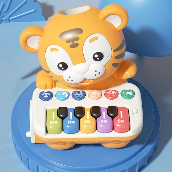 Leutsin Jouets Éducatifs, Jouets Montessori Activités d'Apprentissage, Jouets de Développement Précoce de Noël, Orgue Électronique Multifonction Mignon Musique Roulante Éducation Précoce Casse-Tête Jouet d'Éveil Piano