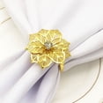 thumbnail image 3 of OUSITAID 6Pcs Napkin Ring Decorative Holder Buckle Craft Metal Plating Simply Style Holder for Restaurant, 3 of 10